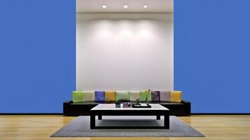 Interior home design. Minimalistic living room decoration. . photo