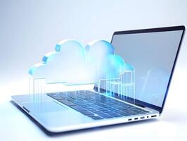 Cloud data storage, database concept illustration. photo