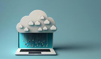 Cloud data storage, database concept illustration. photo