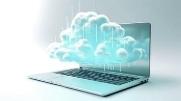 Cloud data storage, database concept illustration. photo
