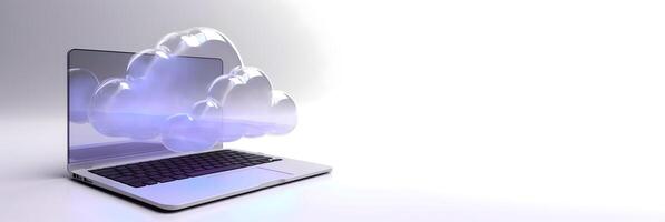 Cloud data storage, database concept illustration. photo
