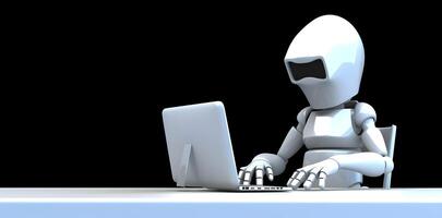 Anonymous robot hacker. Concept of hacking cybersecurity, cybercrime, cyberattack, etc. photo