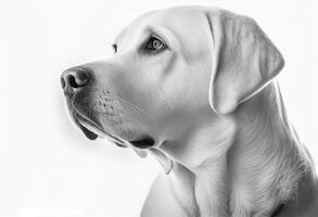 Close up portrait of labrador retriever created by photo