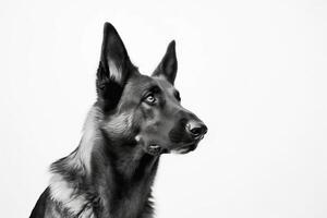 german shepherd isoate on white background created with photo