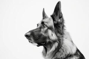 german shepherd isoate on white background created with photo