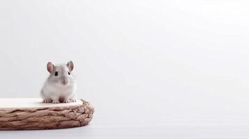 cute pet on white background - photo
