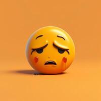 3d triste emojis generativo ai foto
