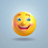 3d happy emoji. generative ai photo