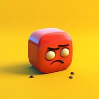 3d sad emoji. photo