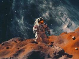 espacio exploración por astronauta foto