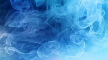 Abstract blue smoke on a dark background. Texture. Design element. photo