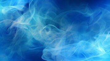 Abstract blue smoke on a dark background. Texture. Design element. photo