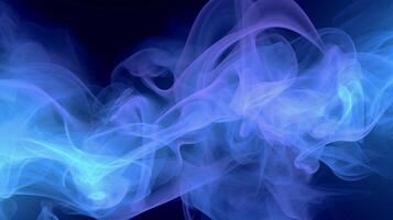 Abstract blue smoke on a dark background. Texture. Design element. photo