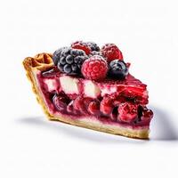 Delicious Berry Pie isolated on white background, photo