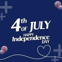 4th of July Independence day of USA Blue Ad design for Medical Industry photo