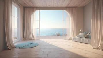 room with sea view. minimal. photo