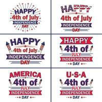 Vector happy 4th of july. independence day usa for holiday design