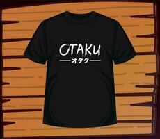 Otaku Shirt Funny T Shirt for Men vector