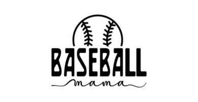 Baseball mama quote typography sublimation on white background vector