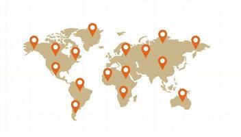 world map illustration vector checkpoints