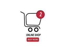 Online shop buy now vector