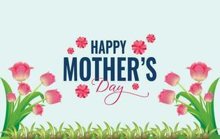 Beautiful happy Mothers day day greeting background design vector