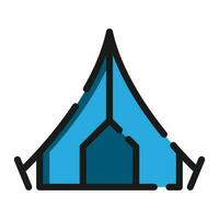 camping tent icon, vector illustration