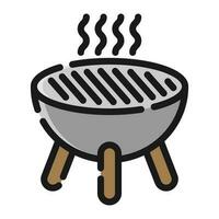 barbecue brazier icon, vector illustration