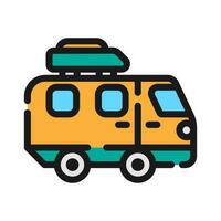 Delivery van flat icon, vector illustration