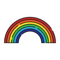 vistoso arco iris icono, vector ilustración