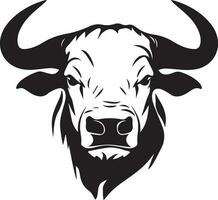 Buffalo Black And White, Vector Template Set for Cutting and Printing