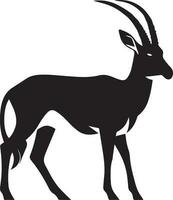 Antelope Black and White Vector Template for Cut and Print