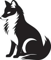 Fox Black and White Vector Template for Cut and Print