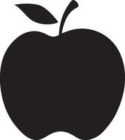 Apple Black and White Vector Template for Cut and Print