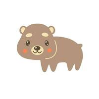 Cute bear hand drawn style. Vector illustration design.