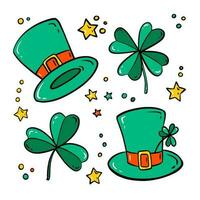 Vector of Saint Patrick s Day. A set of cute and colorful icon collection isolated on white background.