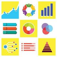 set of infographic elements, finance icons, business set of icons vector