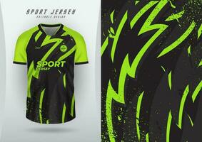 Background for sports jersey, soccer jersey, running jersey, racing jersey, pattern, lime green on black background. vector
