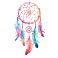 Watercolor dream catcher isolated. Illustration AI Generative png