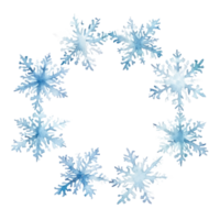 acquerello fiocco di neve telaio. illustrazione ai generativo png