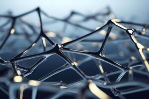Science trancparency glass plexus structure 3d background illustration. photo