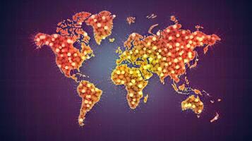 World map virus pandemia background. . photo