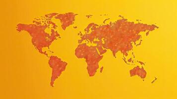 World map sun global warming background. . photo