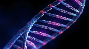 Human cell biology DNA molecular structure. Generative AI. photo