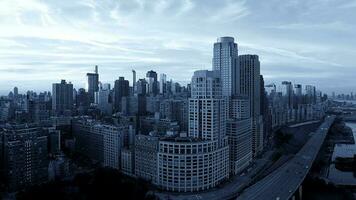 vue de moderne futuriste Résidentiel réel biens architecture bâtiments paysage urbain video