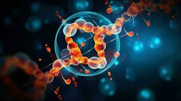 humano célula biología adn molecular estructura. generativo ai. foto