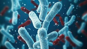 Human cell biology DNA molecular structure. Generative AI. photo