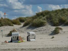 en la playa de spiekeroog foto