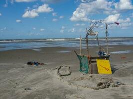 en la playa de spiekeroog foto