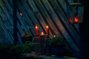 CANDLES IN THE GARDEN photo